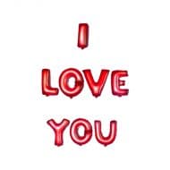 بادکنک فویلی قرمز I LOVE YOU